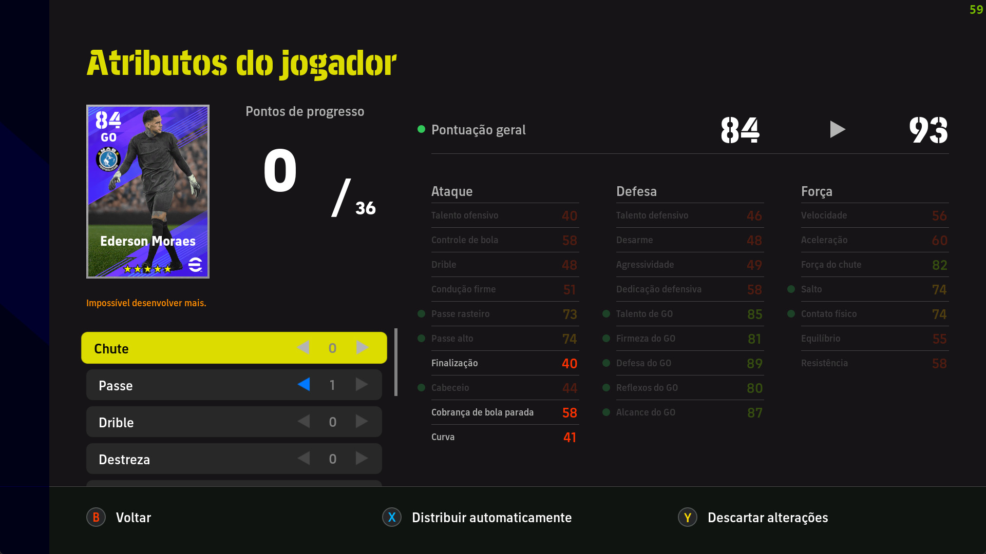 Treino sugerido Efootball